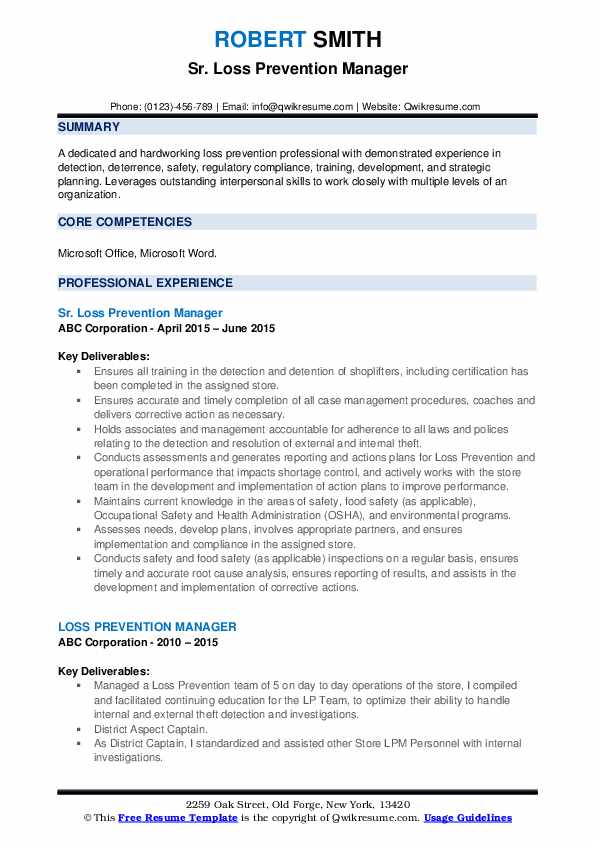Kmart Loss Prevention Associate Cover Letter Resume Letter