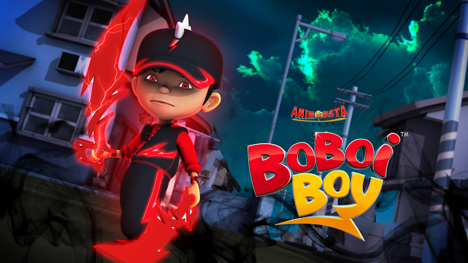 gambar boboiboy halilintar menangkap penjahat