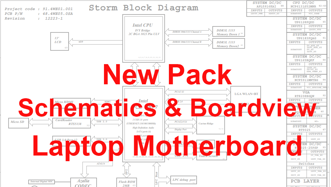 New Pack of Laptop Motherboard Schematics & Boardview ~ Laptop Repair