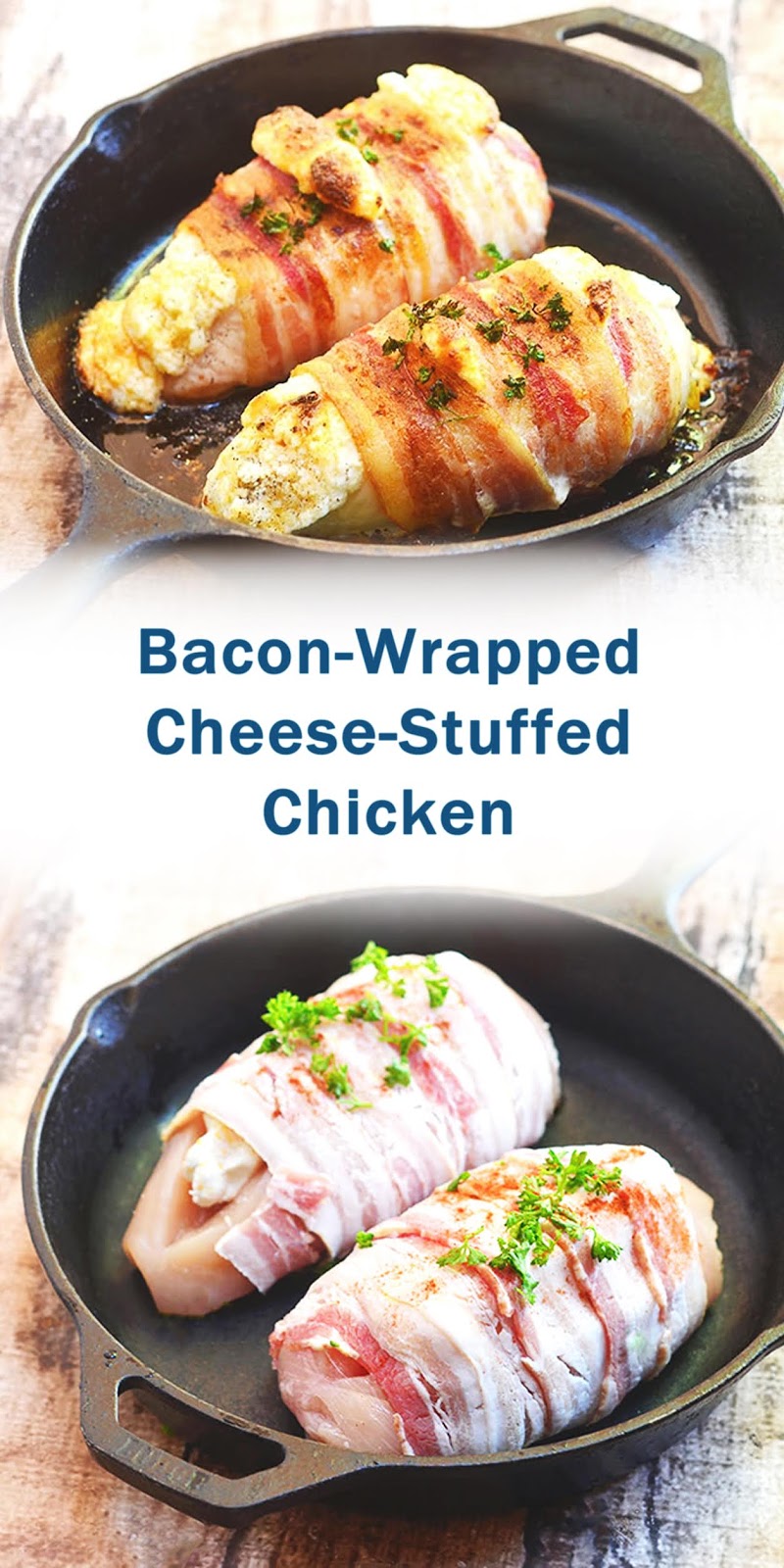 Bacon-Wrapped Cheese-Stuffed Chicken