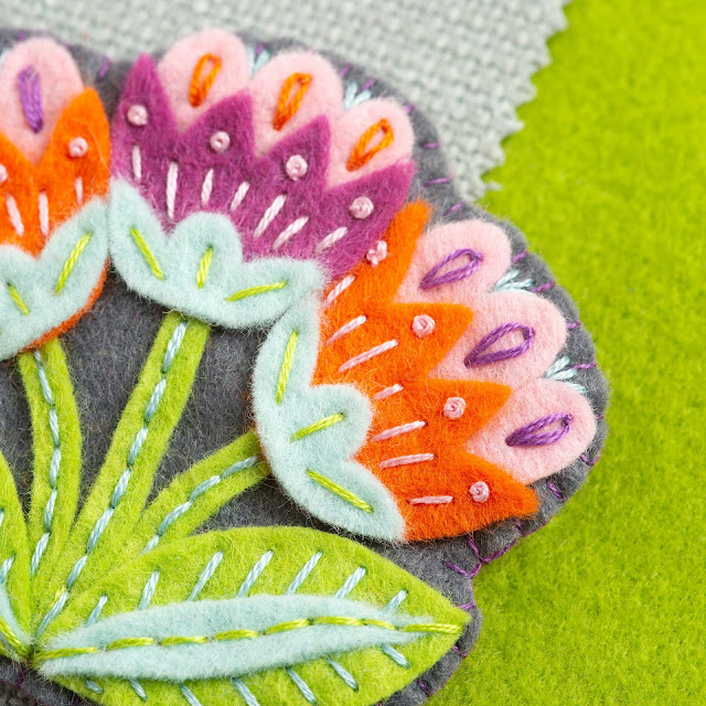 Bugs and Fishes by Lupin Felt Flower Brooch Craft Kits for Hawthorn