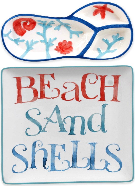 Beach Theme Platters Dishes and Dinnerware