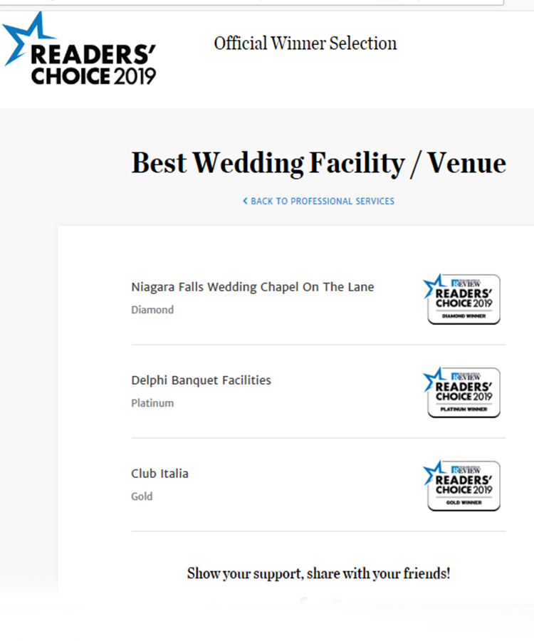 Niagara Wedding Chapel On The Lane Best Niagara Falls Wedding