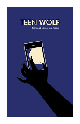 teen wolf poster showing werewolf hand holding a smart phone