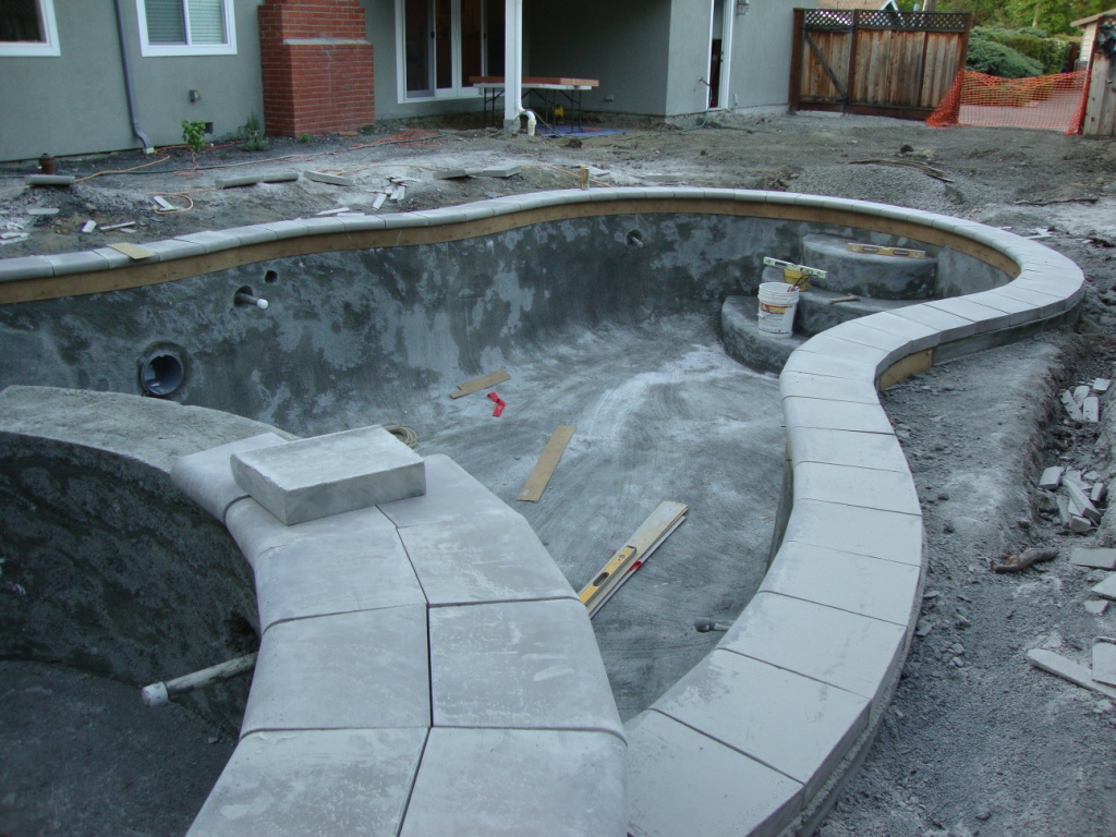 Pool Project: Masonry work started