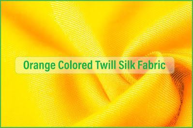 Twill Silk Fabric Orange Colored Twill Silk Fabric