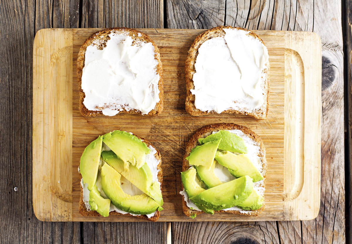 The Iron You Bacon, Spinach, Avocado and Tomato Sandwich with Goat Cheese