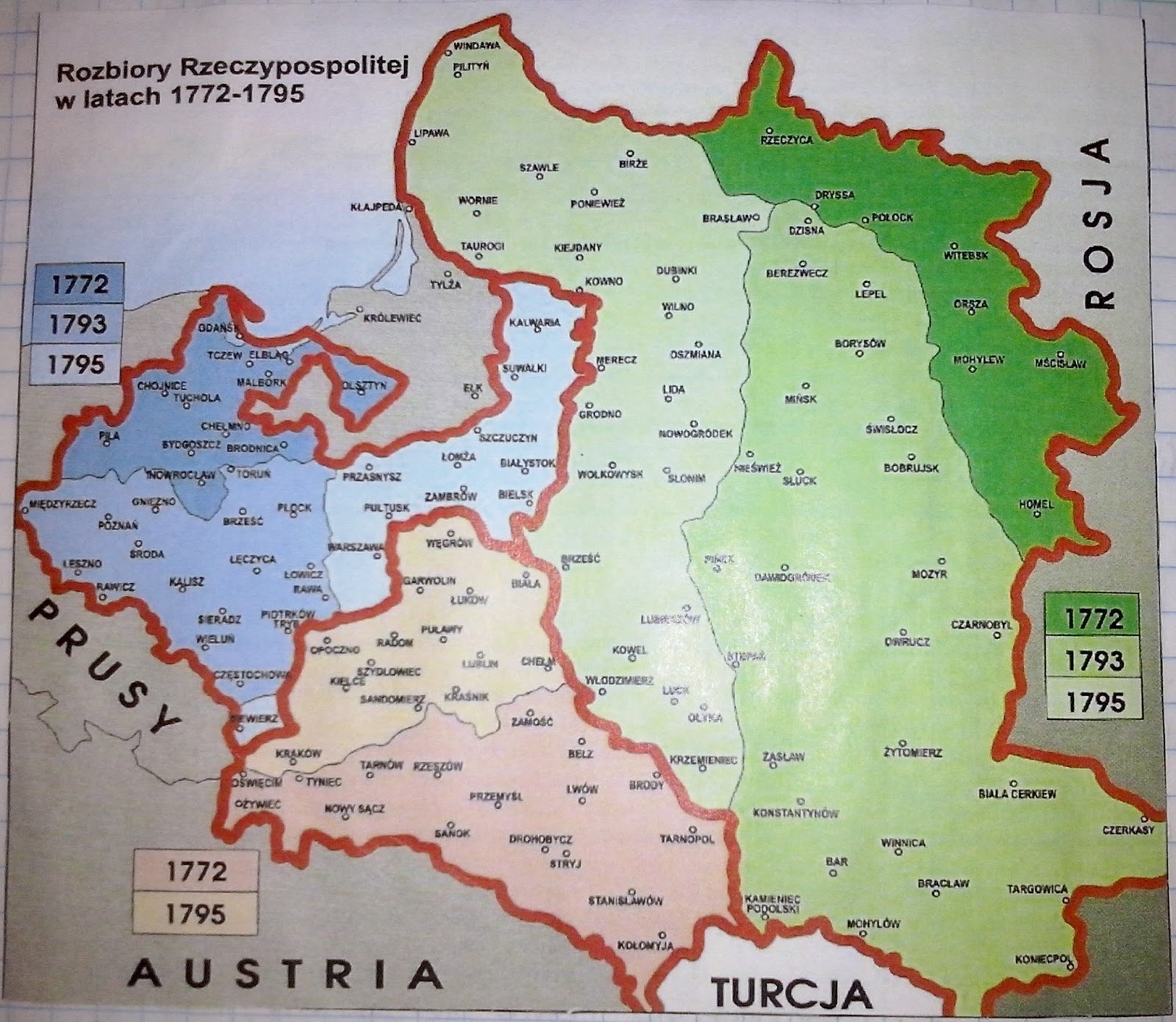 Mapa Po 2 Rozbiorze Polski 