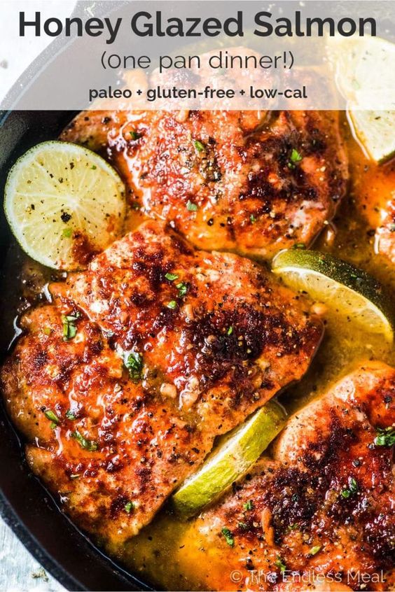 Asian Honey Glazed Salmon with Green Beans the chunky chef