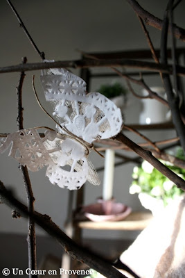 Butterfly made ​​with paper lace