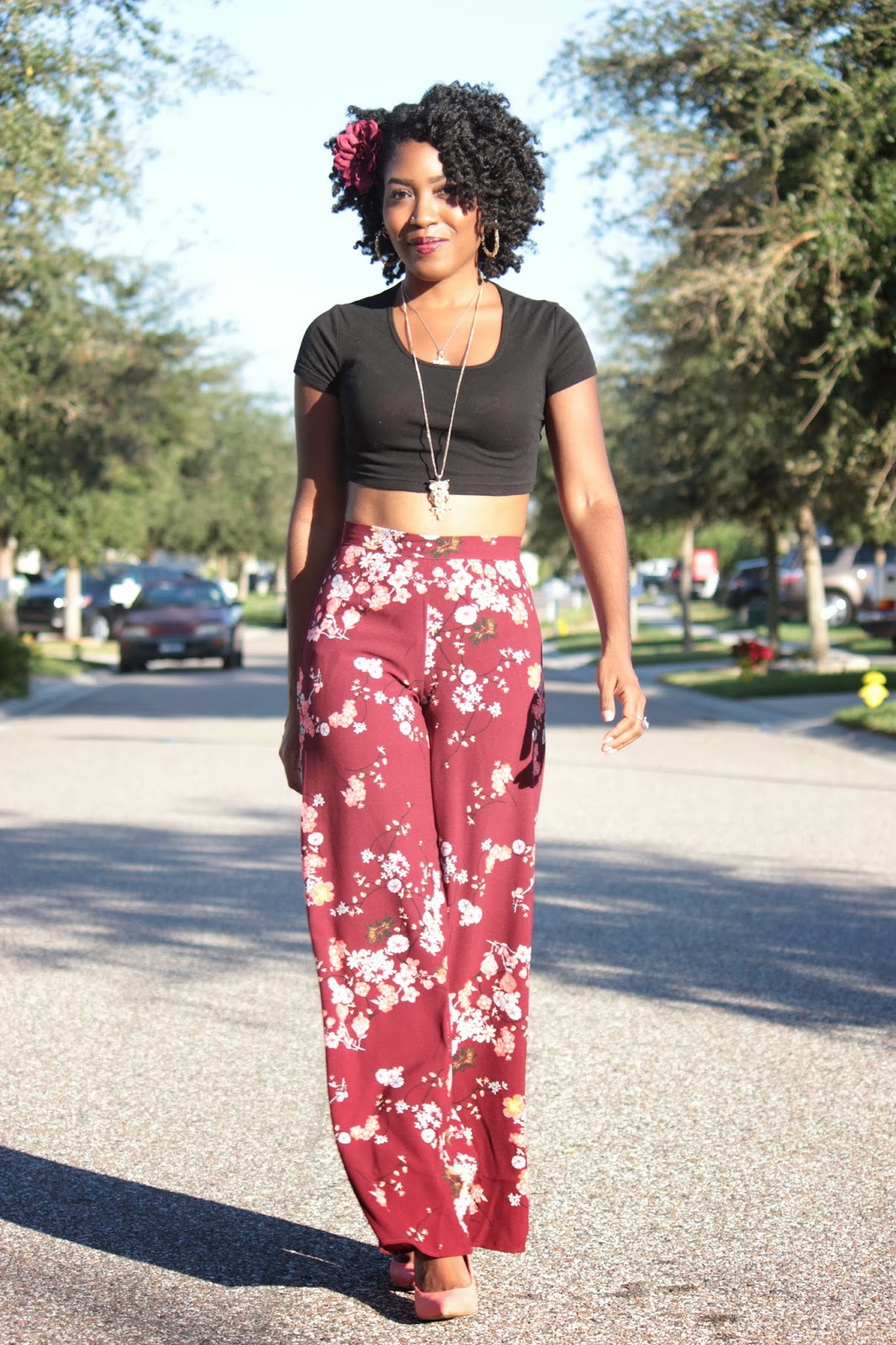 Thanksgiving Day OOTD Palazzo Pants and Crop Top - FASHIONTOLIVE ...