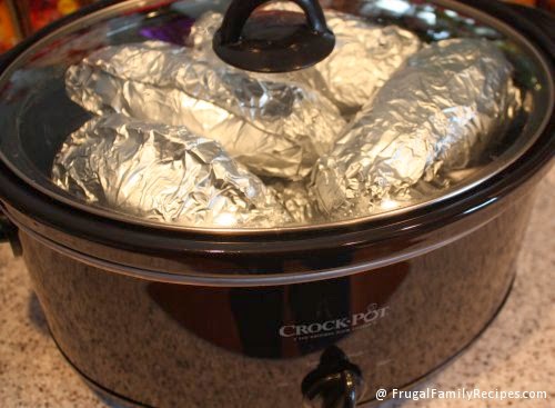 Frugal Family Recipes From BetterBudgeting: Easy Crockpot Baked Potatoes