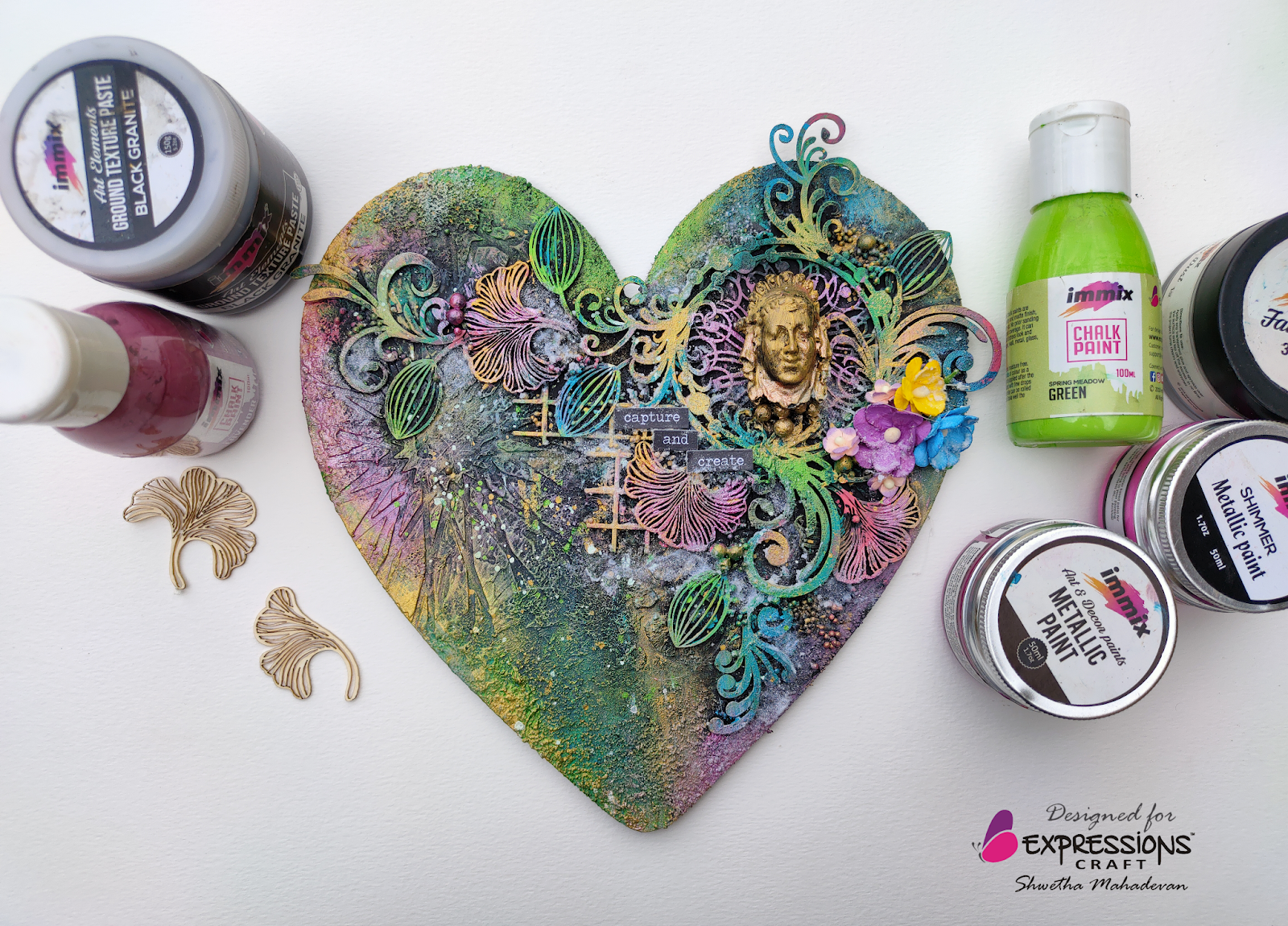Expressions Craft ALTERED HEART MIXED MEDIA VIDEO TUTORIAL