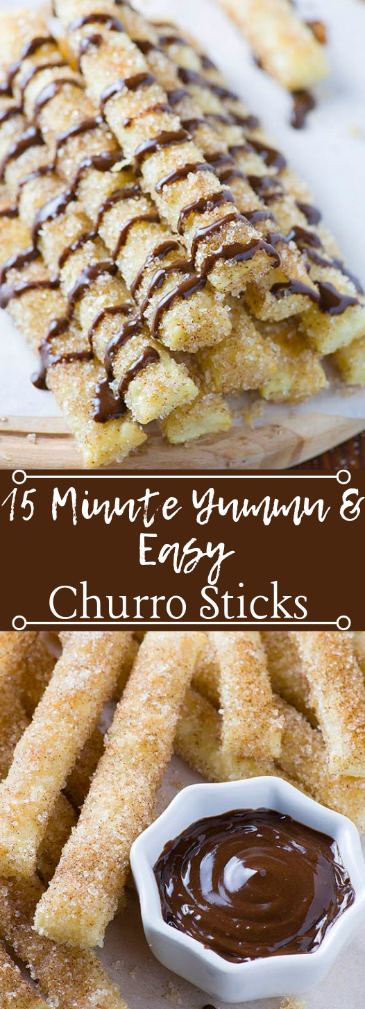 15 Minutes Churro Sticks #snack #dessert #chocolate #cake #bars 15 Minutes Churro Sticks #snack #dessert #chocolate #cake #bars