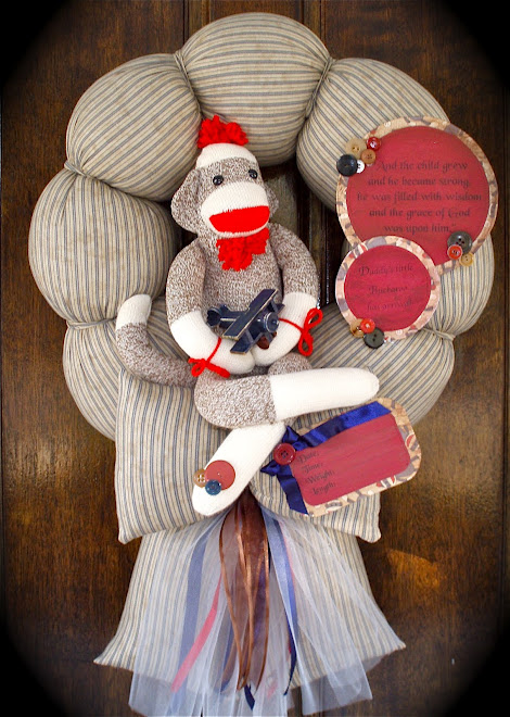 74. CUSTOM "SOCK MONKEY" WREATH