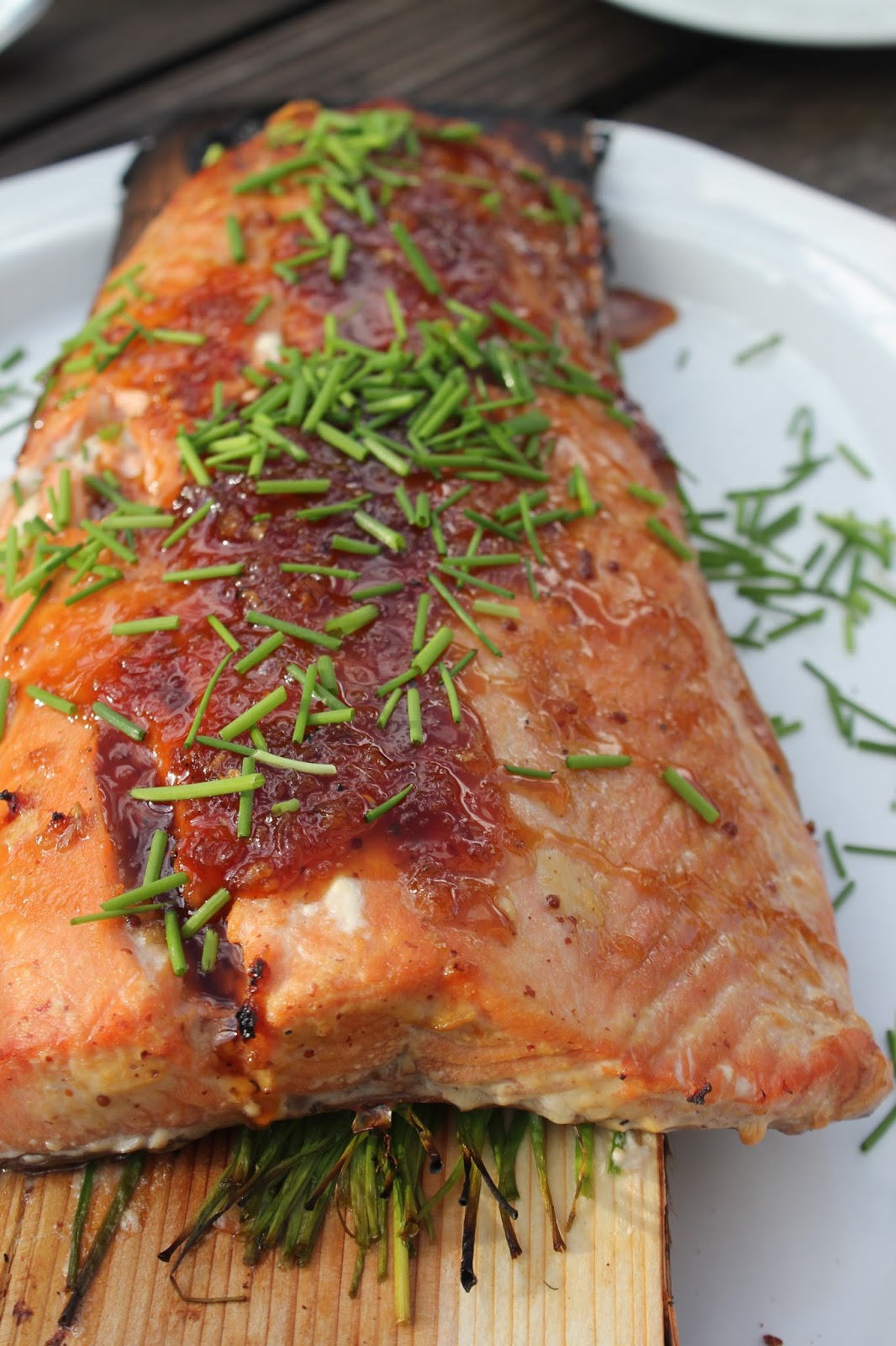 menuinseason cedar planked salmon with maple glaze