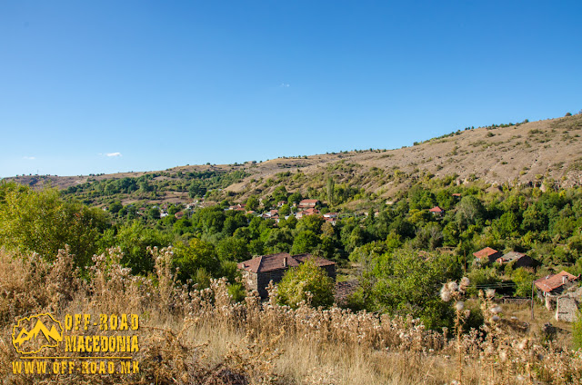 View towards Gradeshnica village, Mariovo region, Macedonia