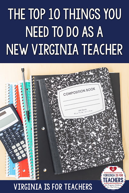 I'm sharing the top 9 things you need to do as new Virginia teacher!