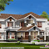 3442 sq-ft sloping roof house with 5 bedrooms