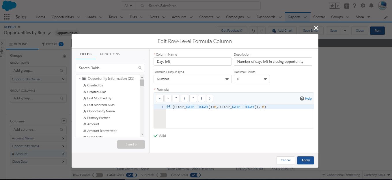 Salesforce World Row Level Formulas Summerʻ19 Feature
