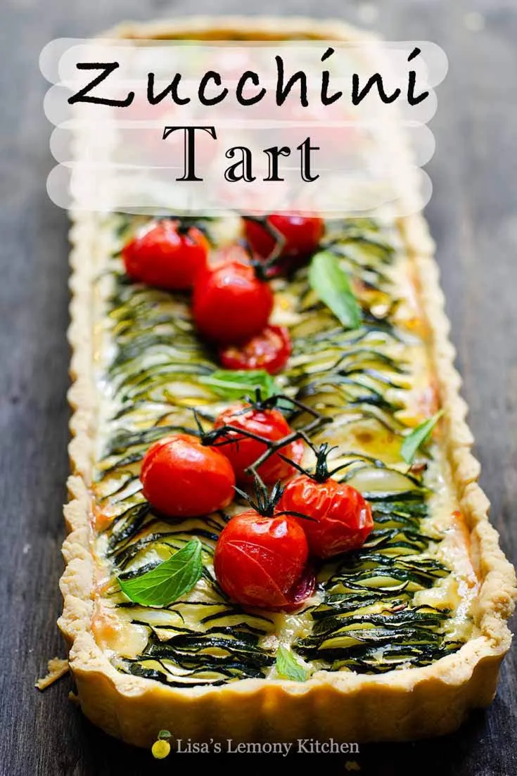 Easy zucchini and feta tart is a delicious vegetarian recipe for any time of the day and perfect with a side salad.