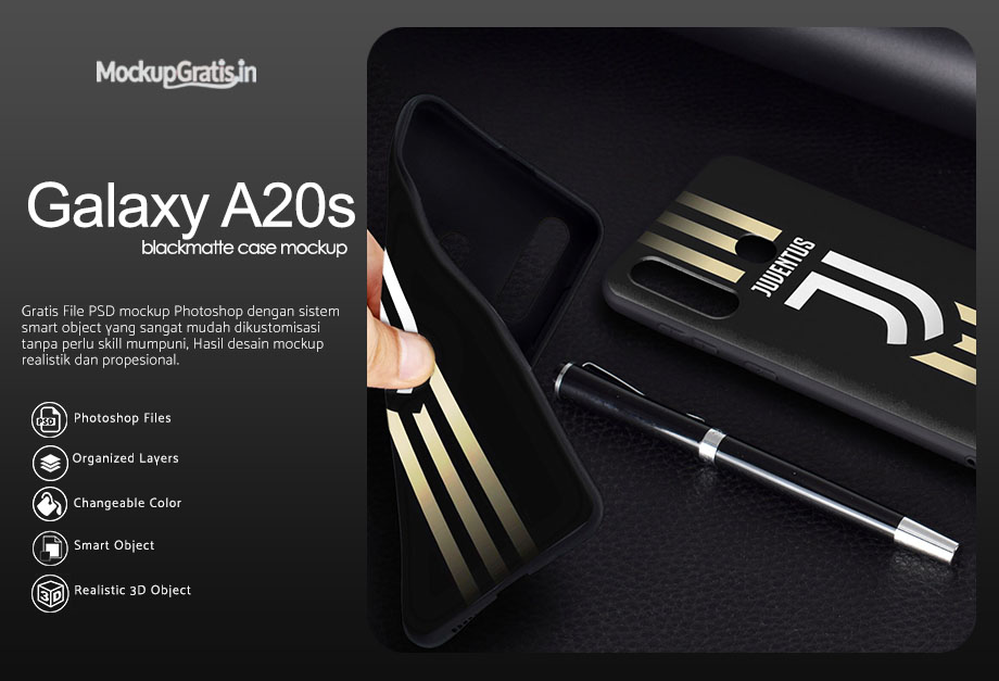 Mockup Blackmatte Case Samsung Galaxy  A20s
