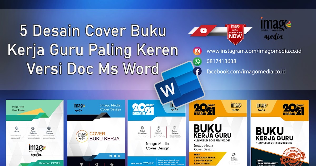 5 Desain Cover Buku Kerja Guru Paling Keren Versi Doc Ms