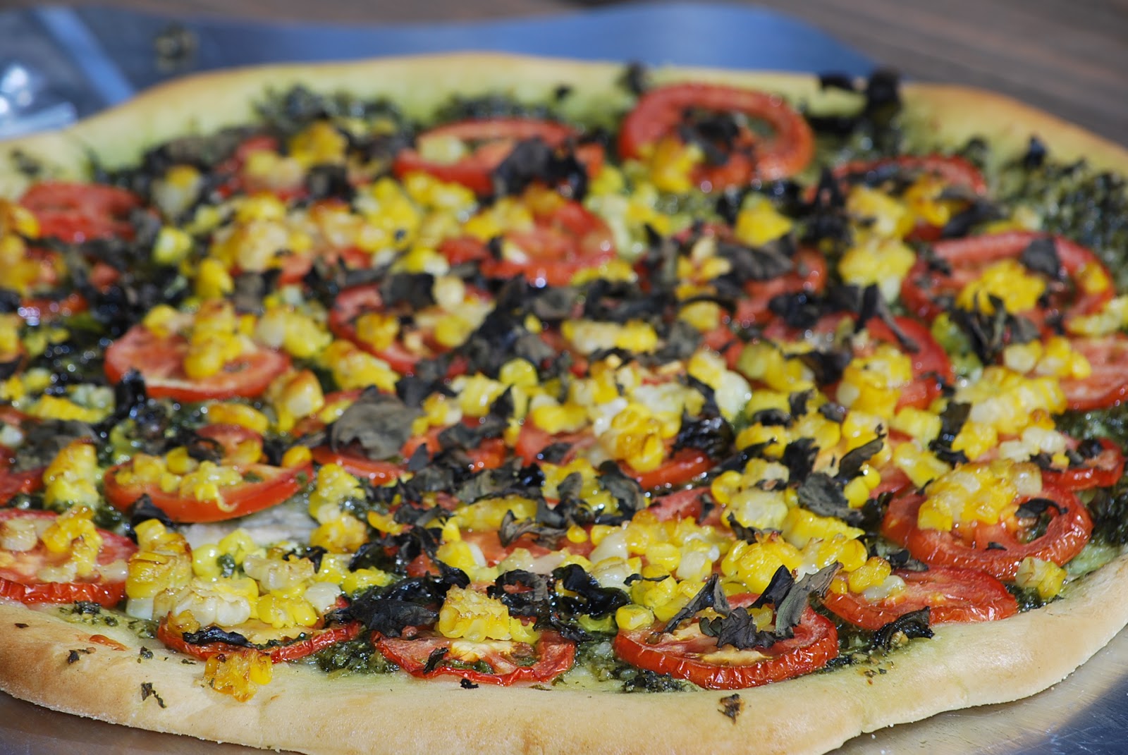 My story in recipes Tomato and Corn Pizza