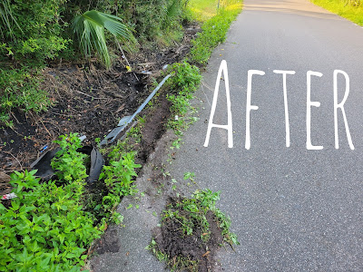 The West Augustine Nature Society Sign Knocked Down