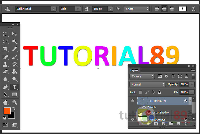 Cara membuat tulisan full color dengan photoshop