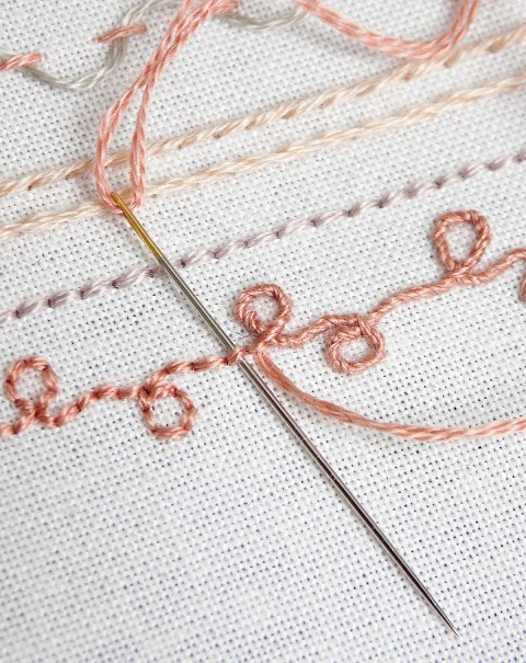 Hướng dẫn thêu mũi Whip Back Stitch