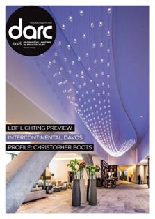 darc magazine. Decorative lighting in architecture 8 - September & October 2014 | ISSN 2052-9406 | TRUE PDF | Bimestrale | Professionisti | Architettura | Design | Illuminazione | Progettazione
darc magazine is a dedicated international magazine focused on decorative lighting design in architecture. Published five times a year, including 3d – our decorative design directory, darc delivers insights into projects where the physical form of the fixtures actively add to the aesthetic of a space. In darc magazine, as with sister title mondo*arc, our aim remains as it has always been: to focus on the best quality technology, projects and products and to hear from those on the forefront of creative design.
