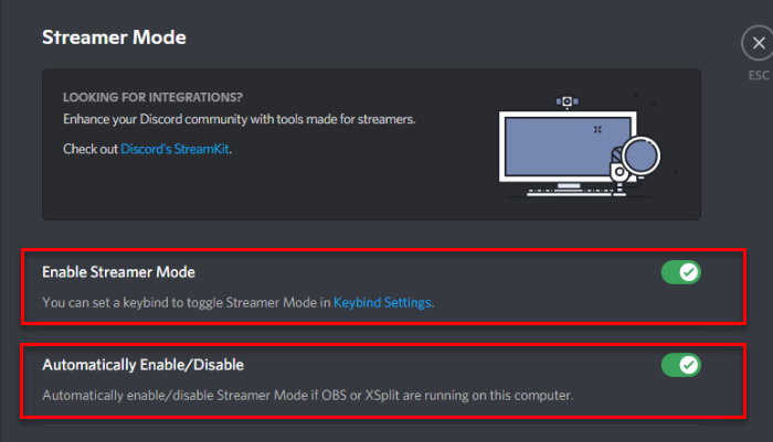 DiscordStreamerモードの設定方法
