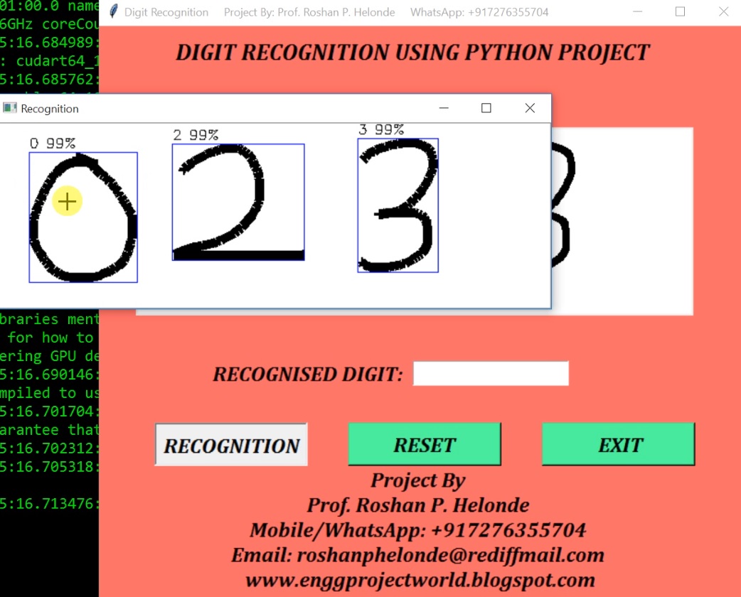 Python Code for Digit Recognition Using Image Processing Full Project ...