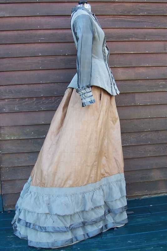 All The Pretty Dresses: Blue and Gray Bustle Era Gown