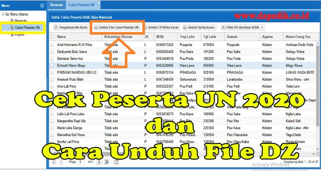 Cek Peserta Ujian Nasional 2020 Dan Cara Unduh File Dz Sukseskan