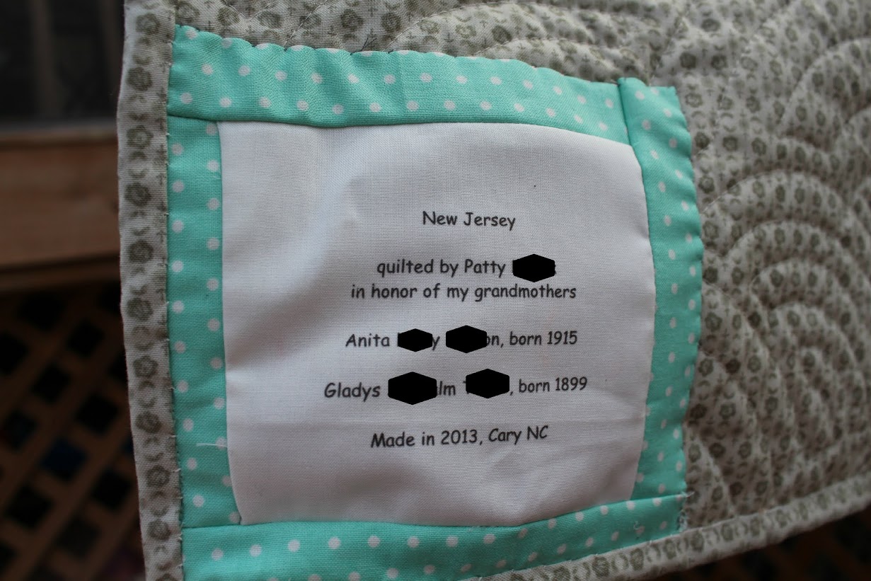 Labeling your quilts Elm Street Quilts