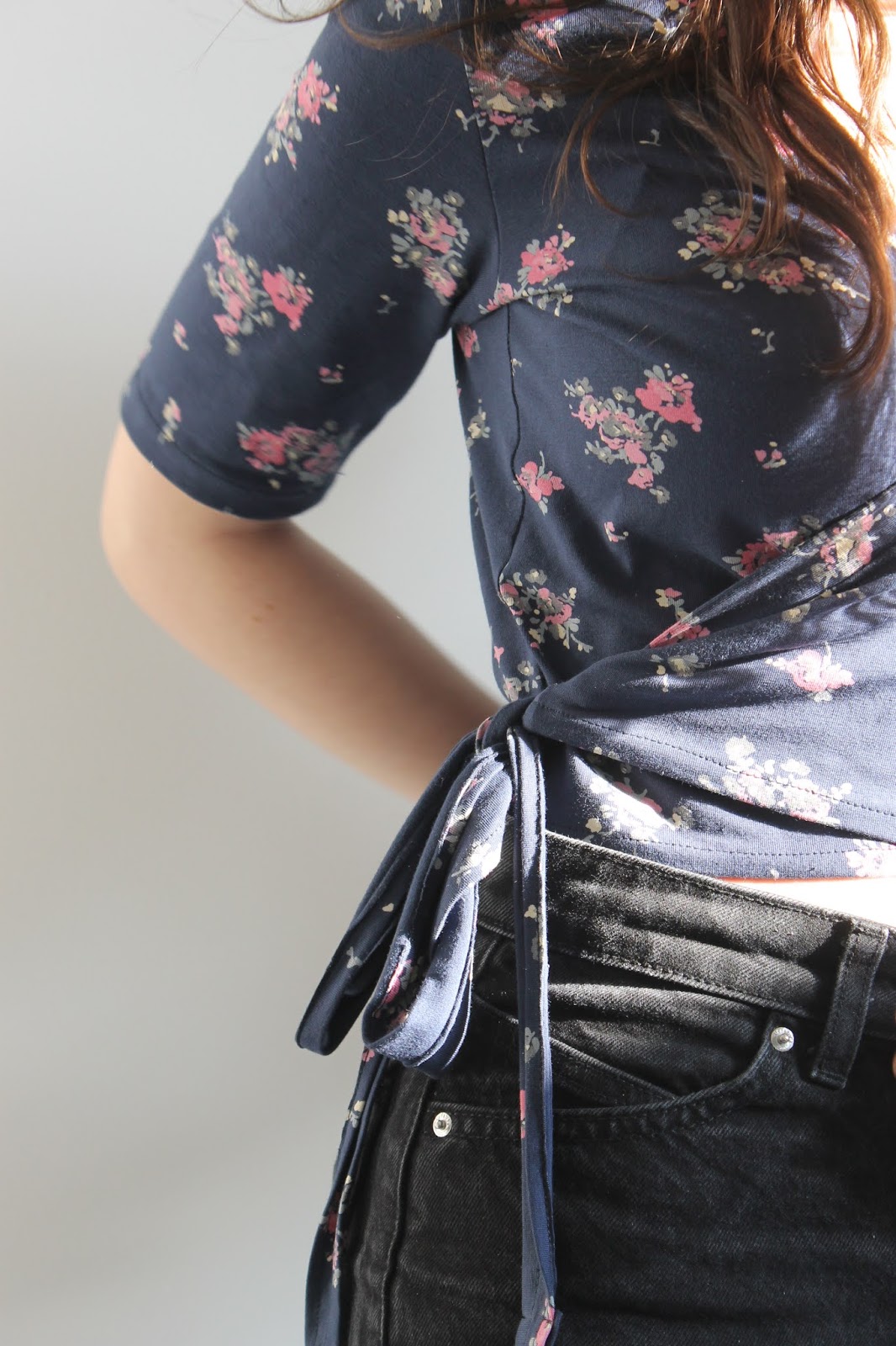 Lets Get Sewing Floral Jersey Wrap Top