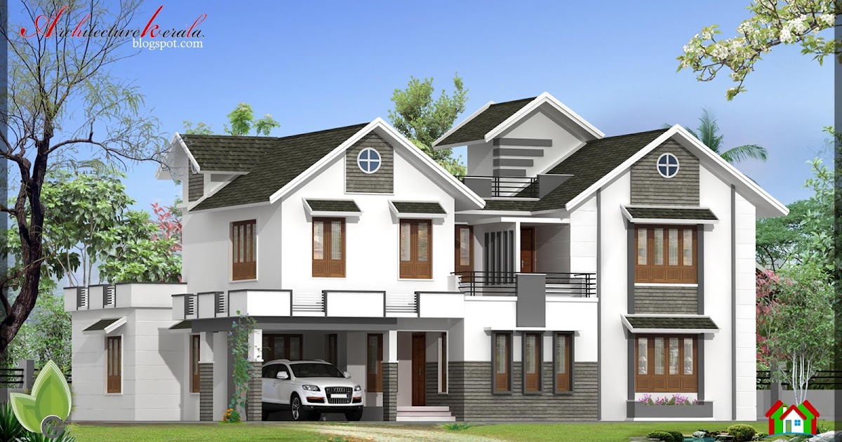 3000 SQ  FT  HOUSE  ELEVATION  ARCHITECTURE KERALA 