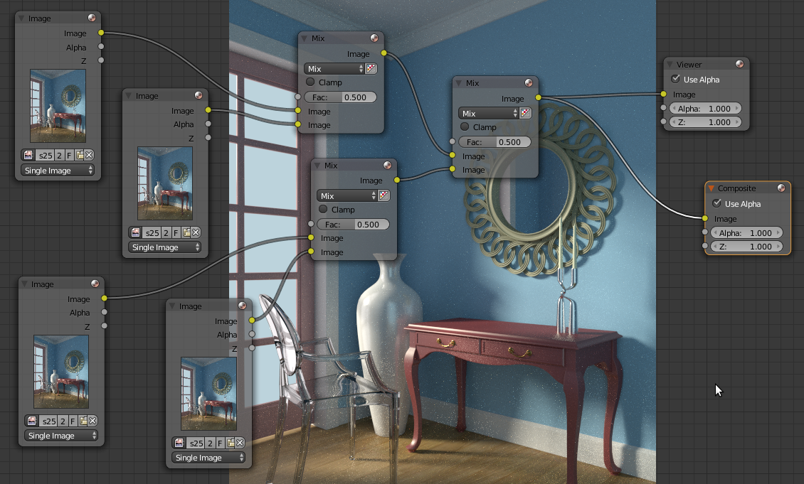 Blender Cycles 如何用多部電腦同時算繪單一影格