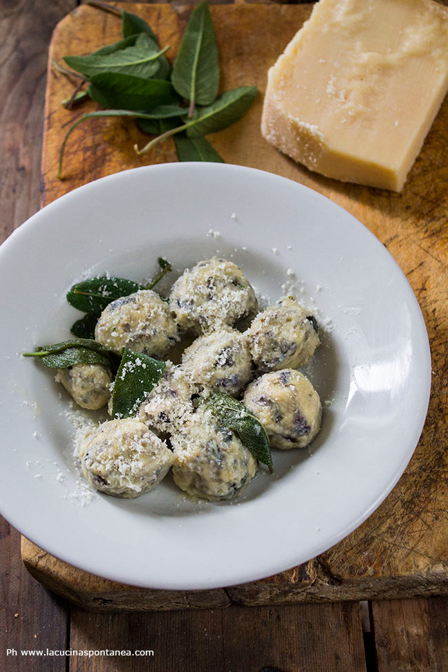 gnudi al radicchio