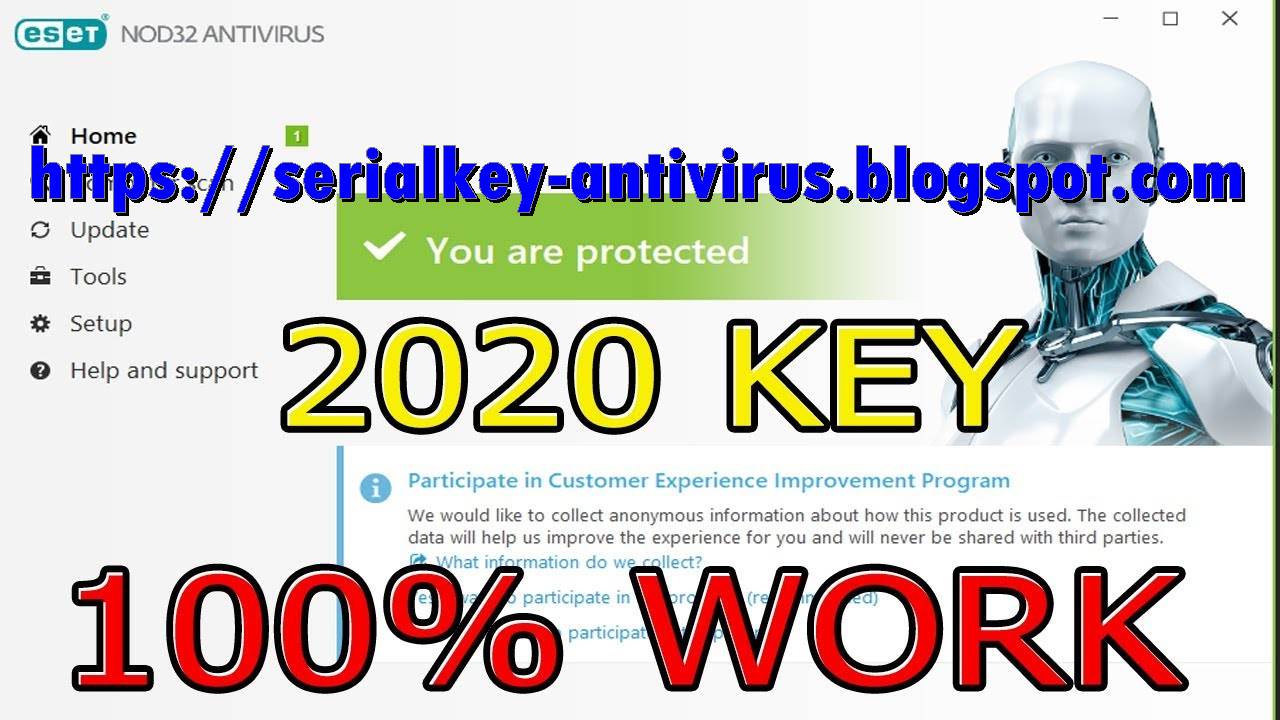 ESET NOD 32 Antivirus serial key or number