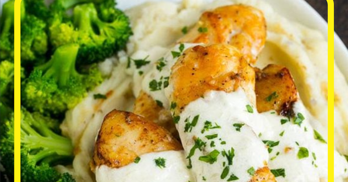 Creamy Garlic Chicken Floats CO