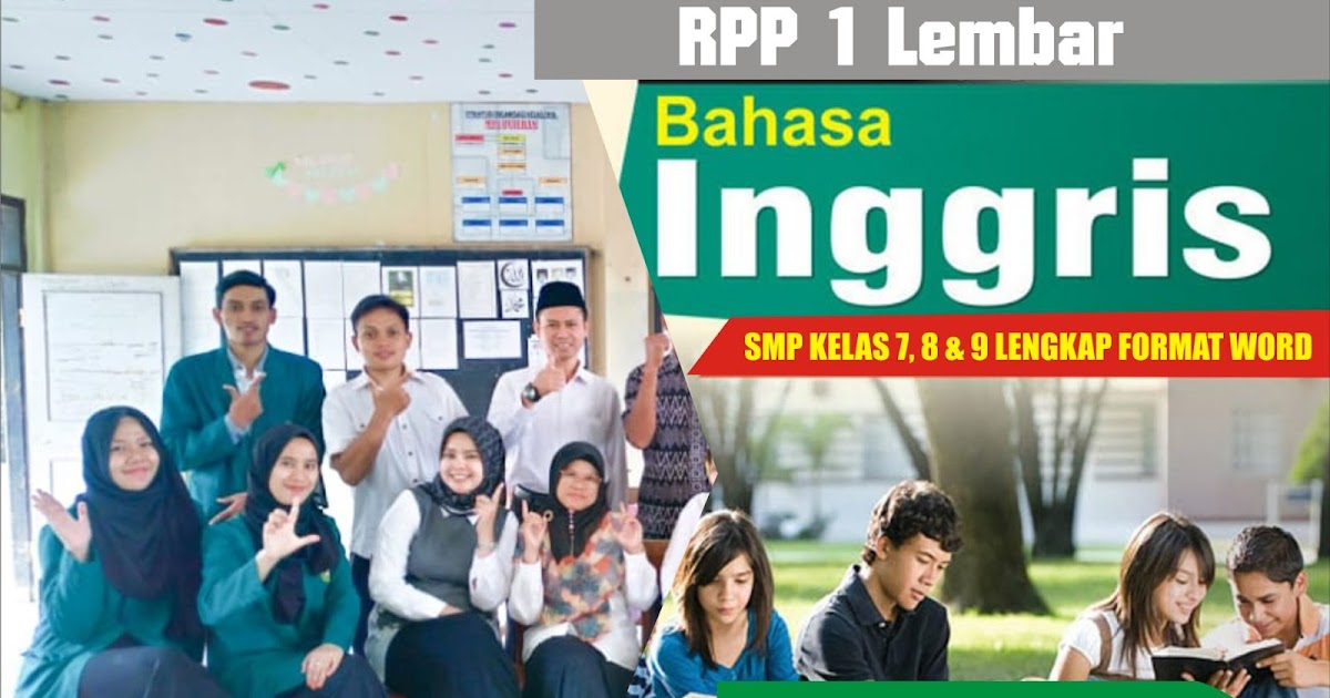 Download Contoh RPP Bahasa Inggris SMP Terbaru 1 Lembar