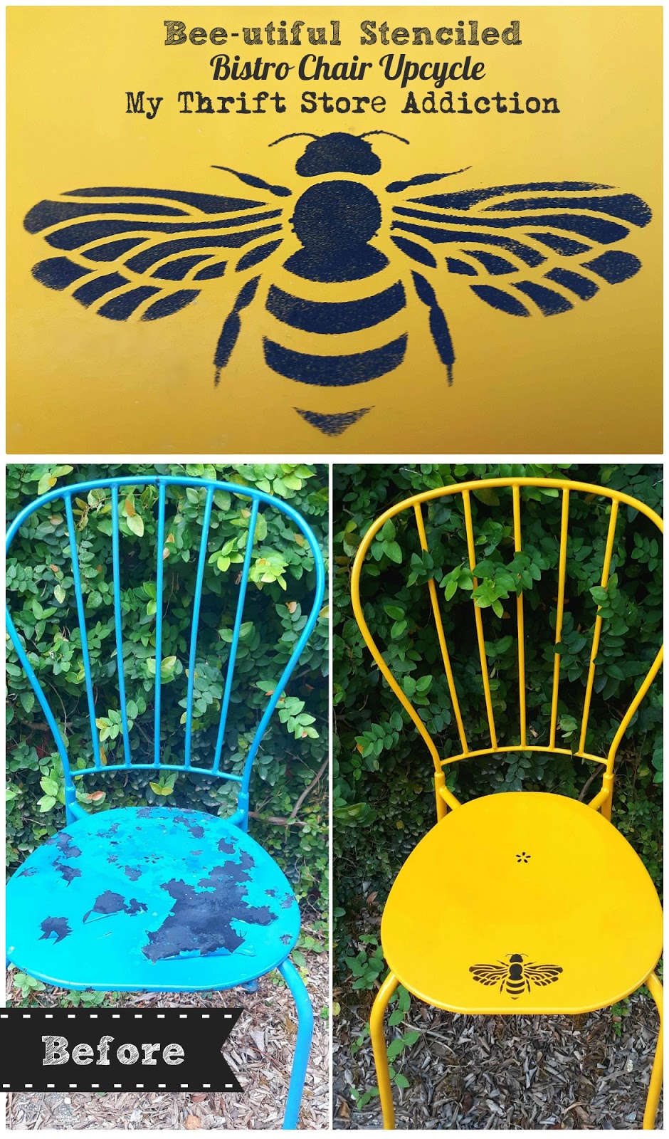 Beautiful bistro chair upcycle