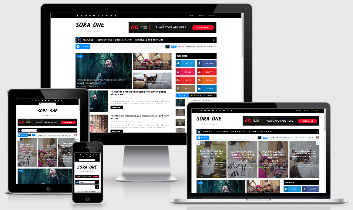 Sora One Blogger Template Free Download