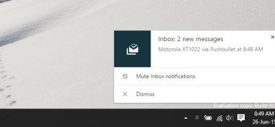 Notificación de inserción en PushBullet