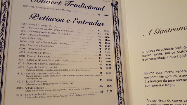 Blog Apaixonados por Viagens - Restaurante Rancho Português - Rio de Janeiro - Ipanema - Gastronomia