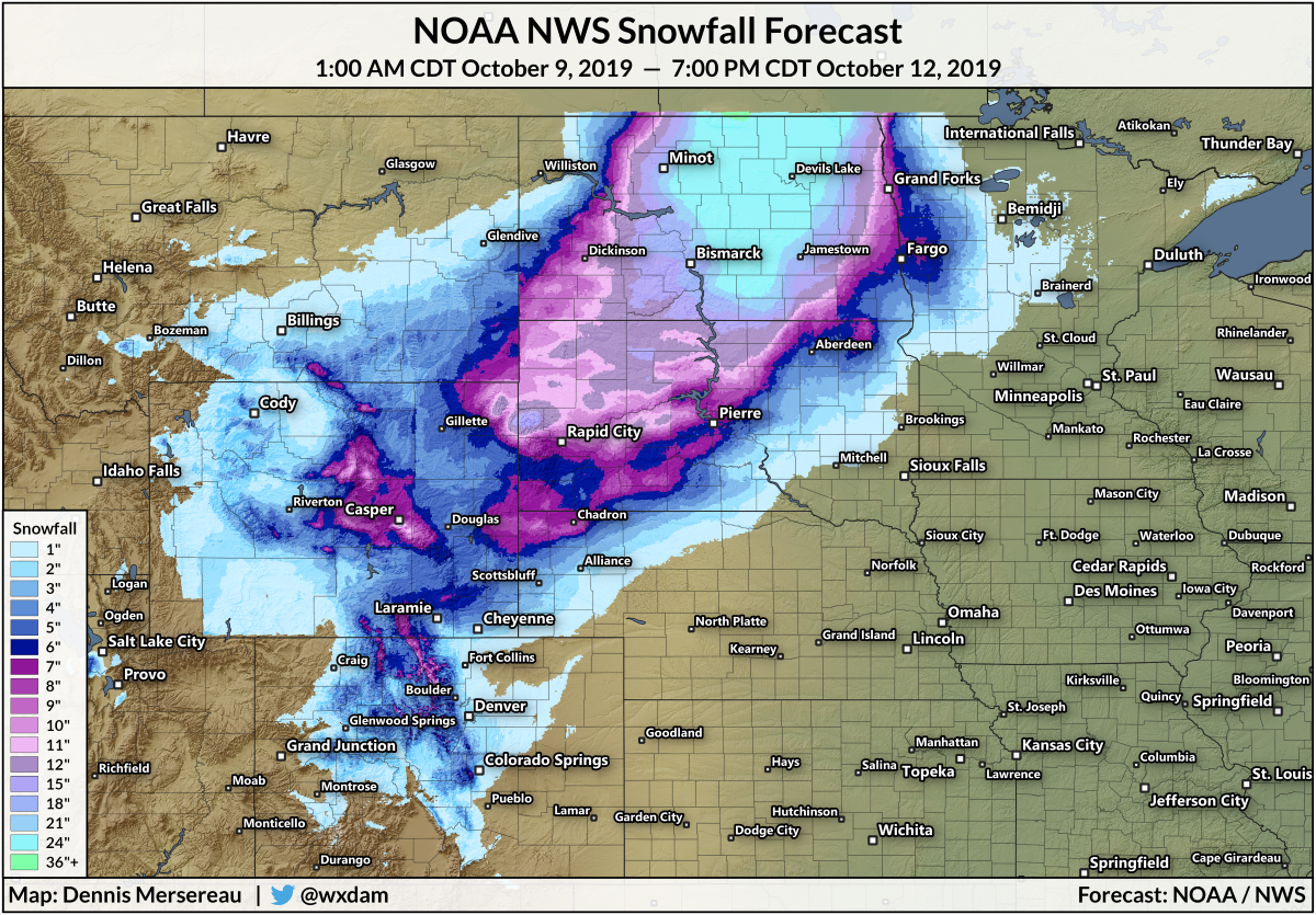 Two Feet Of Snow Is Possible In North Dakota As The Season's First Cold