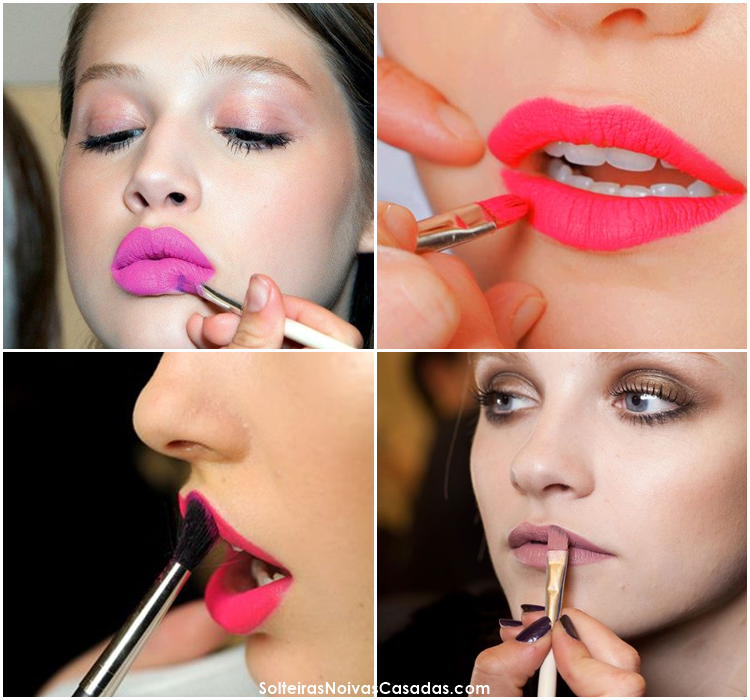 Como fazer batom usando sombra Solteiras Noivas Casadas